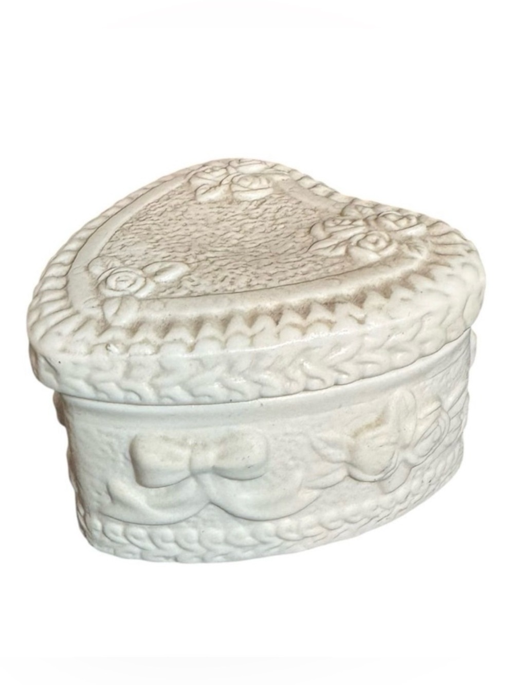 Heart-Shaped Ceramic Trinket Box